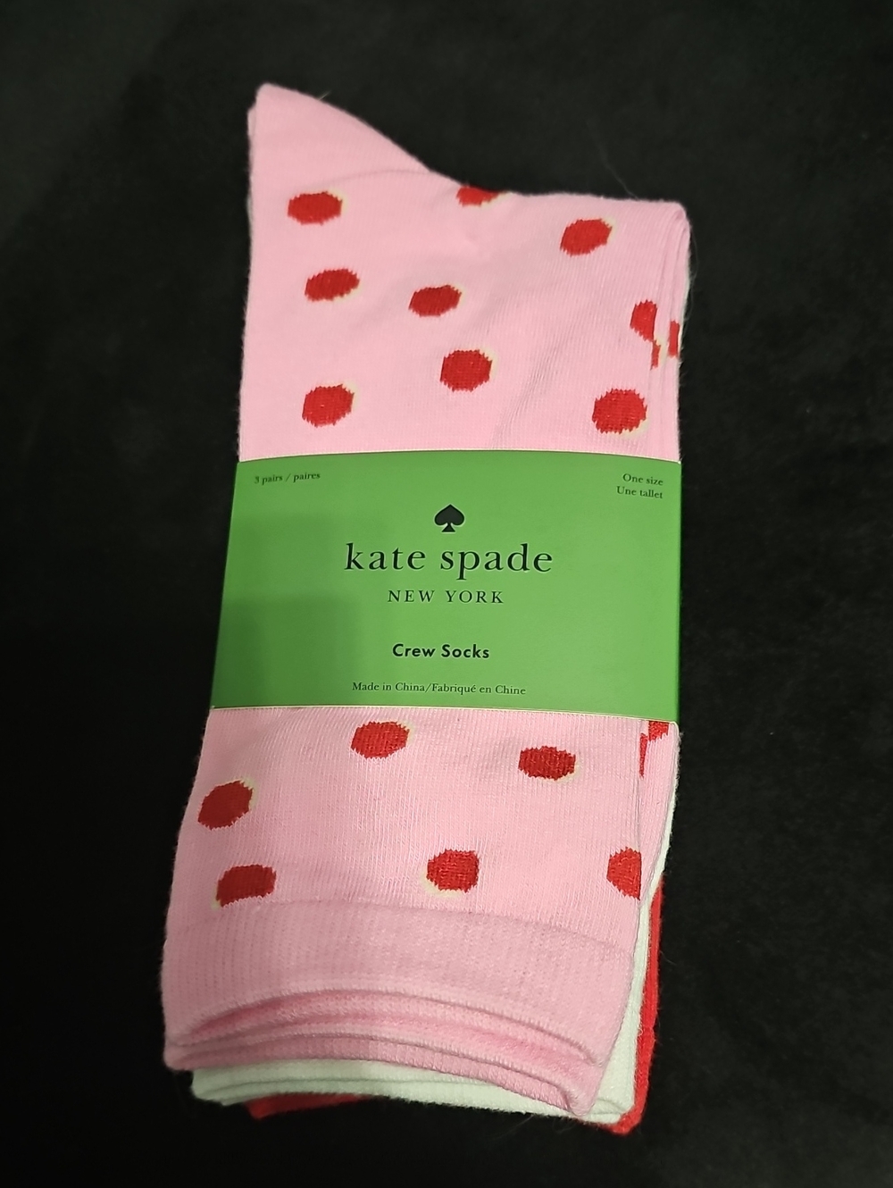 Kate Spade Crew Socks ~ 3 pack